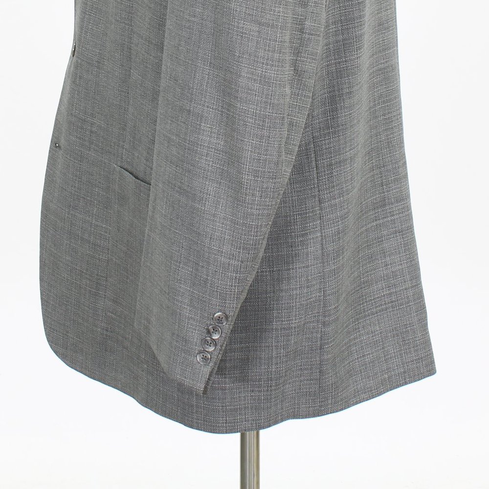 Jack Victor 46r Gray Solid 3-Button Sport Coat Bl… - image 8